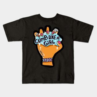 Climb like a girl Kids T-Shirt